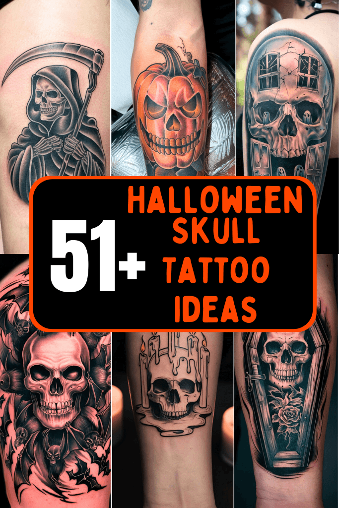 51+ Halloween Skull Tattoo Ideas