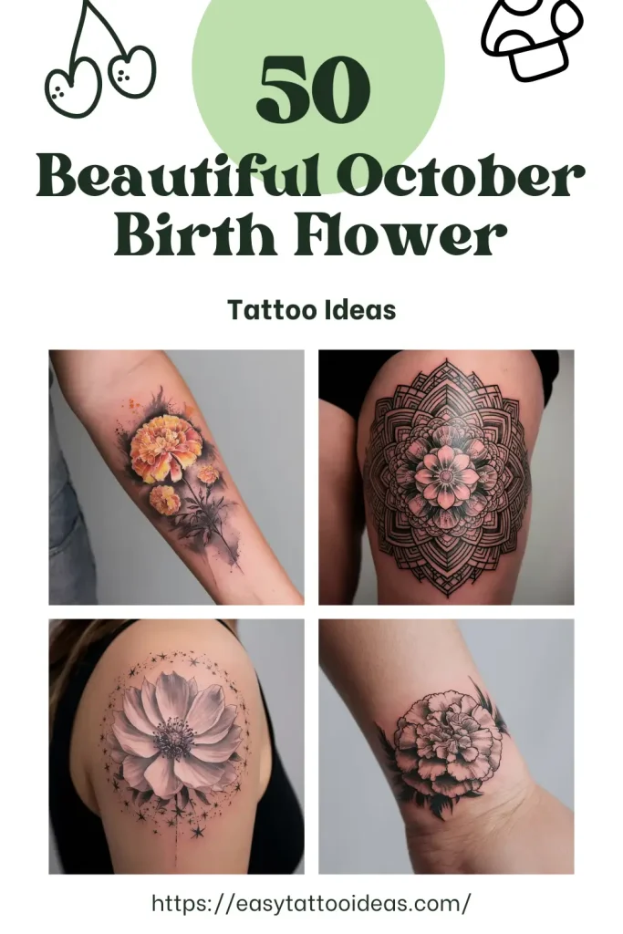 50 Beautiful October Birth Flower Tattoo Ideas