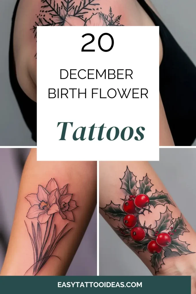 December Birth Flower Tattoos: 20 Beautiful Ideas for Your Special Month