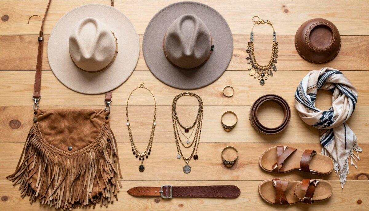 Collection of boho accessories for plus size fashion Collection of boho accessories for plus size fashion