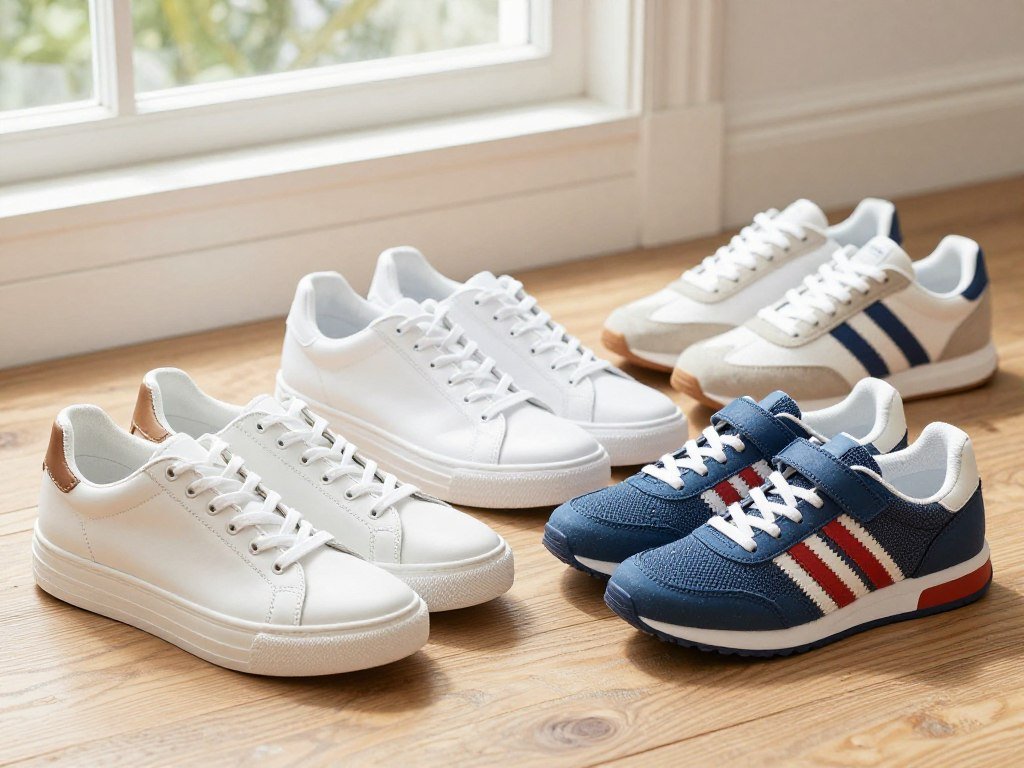 Collection of stylish sneakers for sporty mom outfits