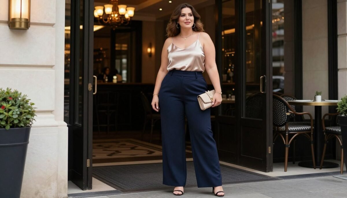 Plus size dressy separates for vacation dinner outfit