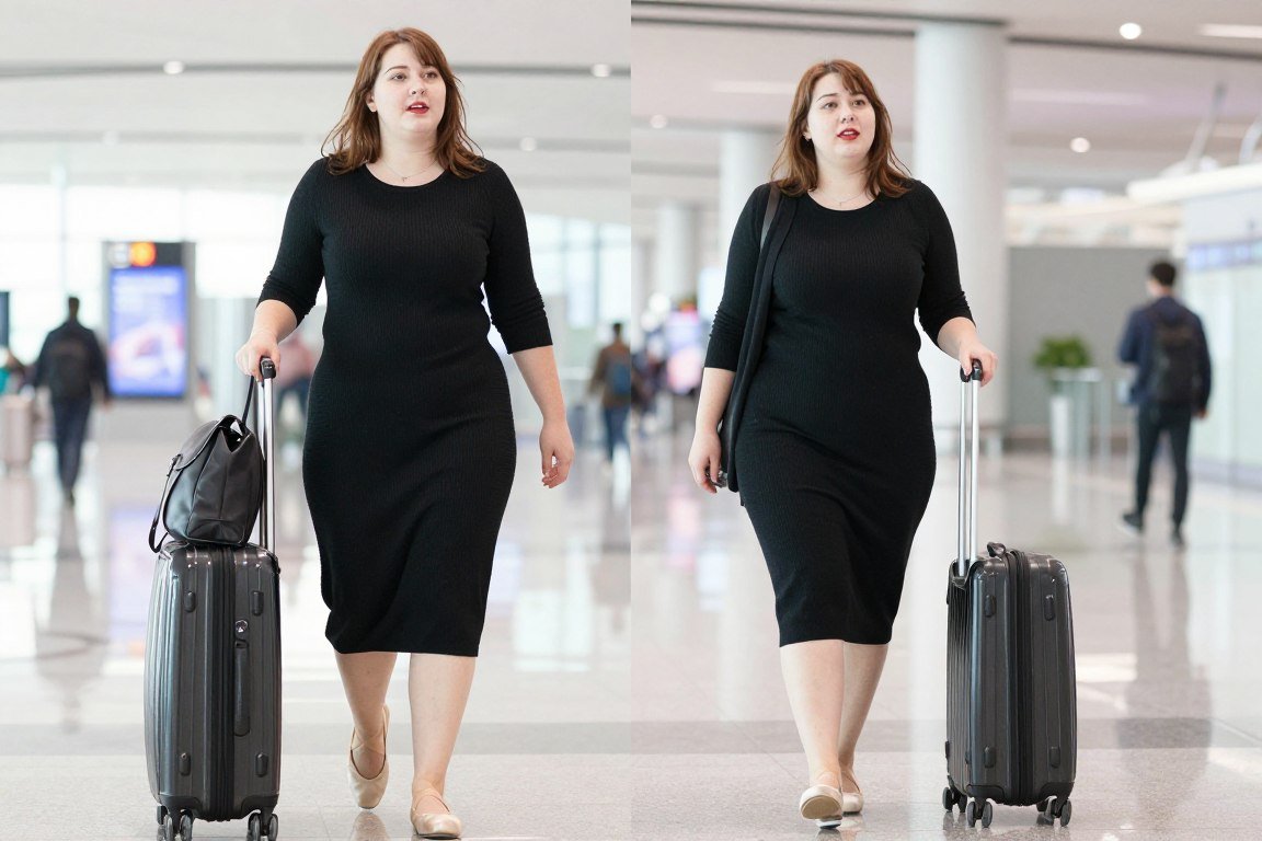 Plus size travel dress for comfortable vacation journey