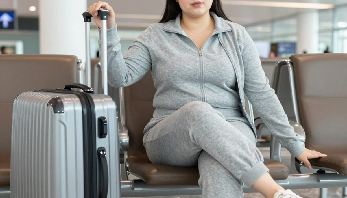 Plus size travel outfit lounge set for comfortable flight