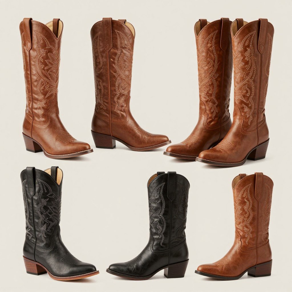 Plus size western boots collection