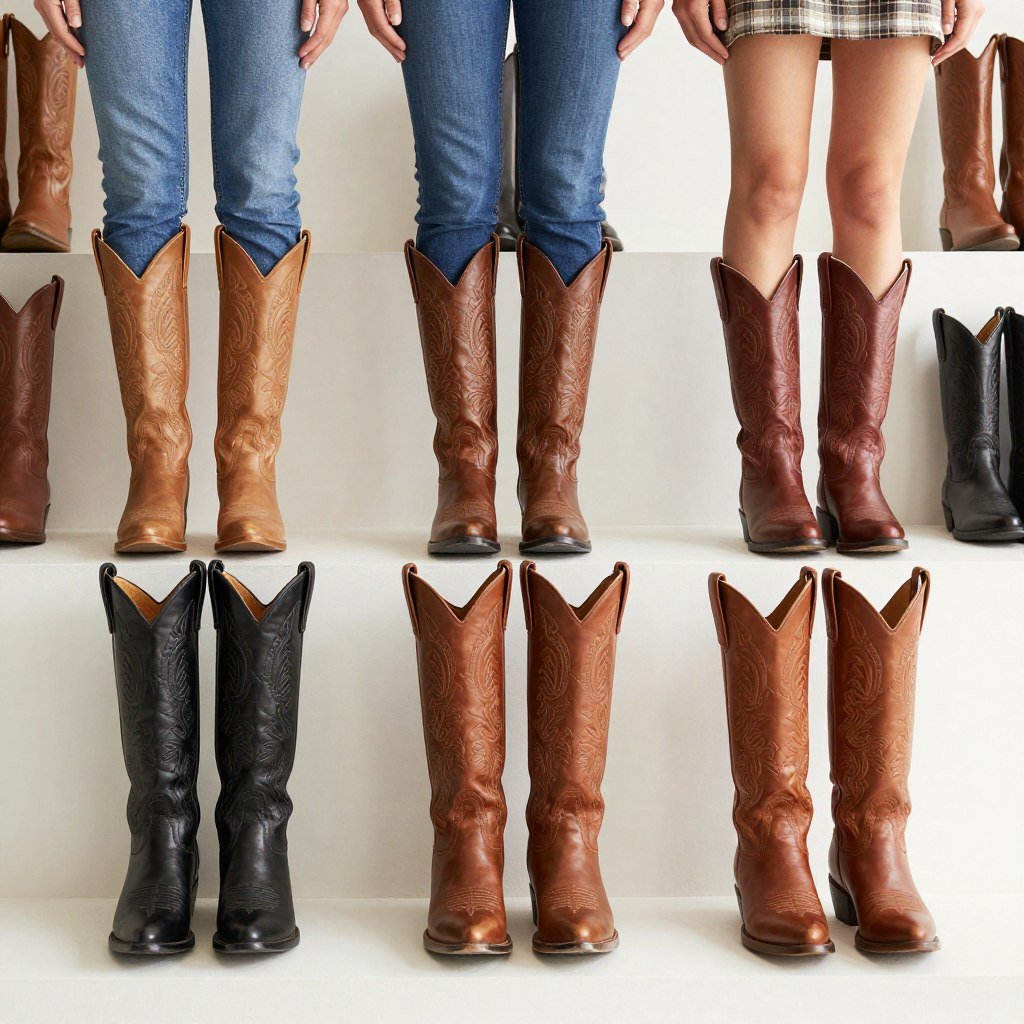 Plus size wide calf western boots