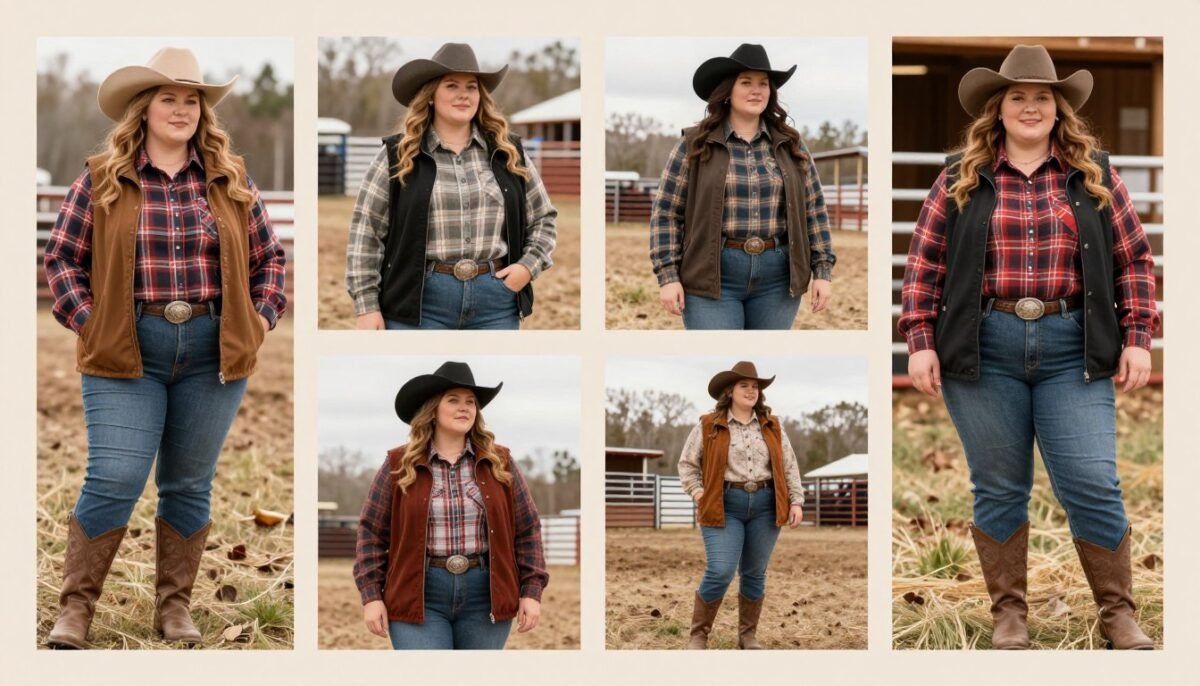 Plus size winter western outfit ideas