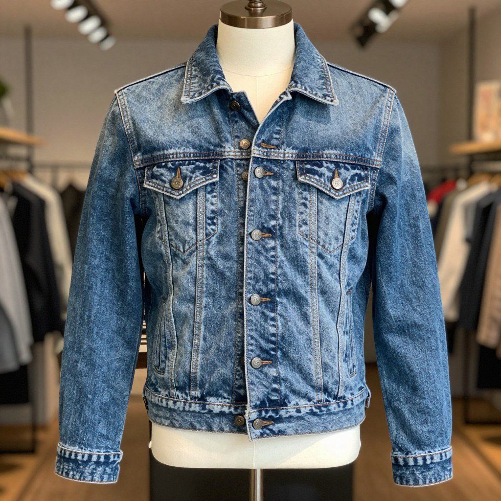 Stretch denim jacket for plus size travelers