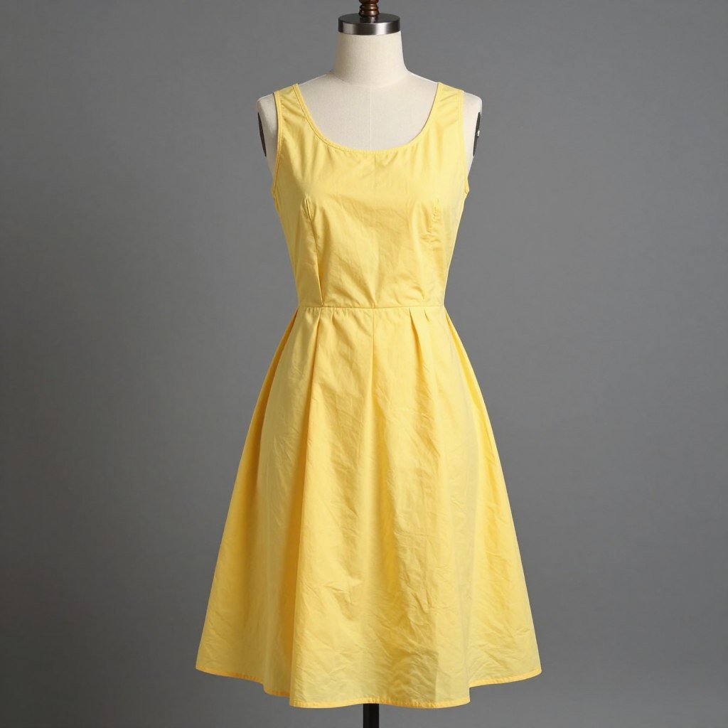 Yellow cotton sundress for plus size travelers