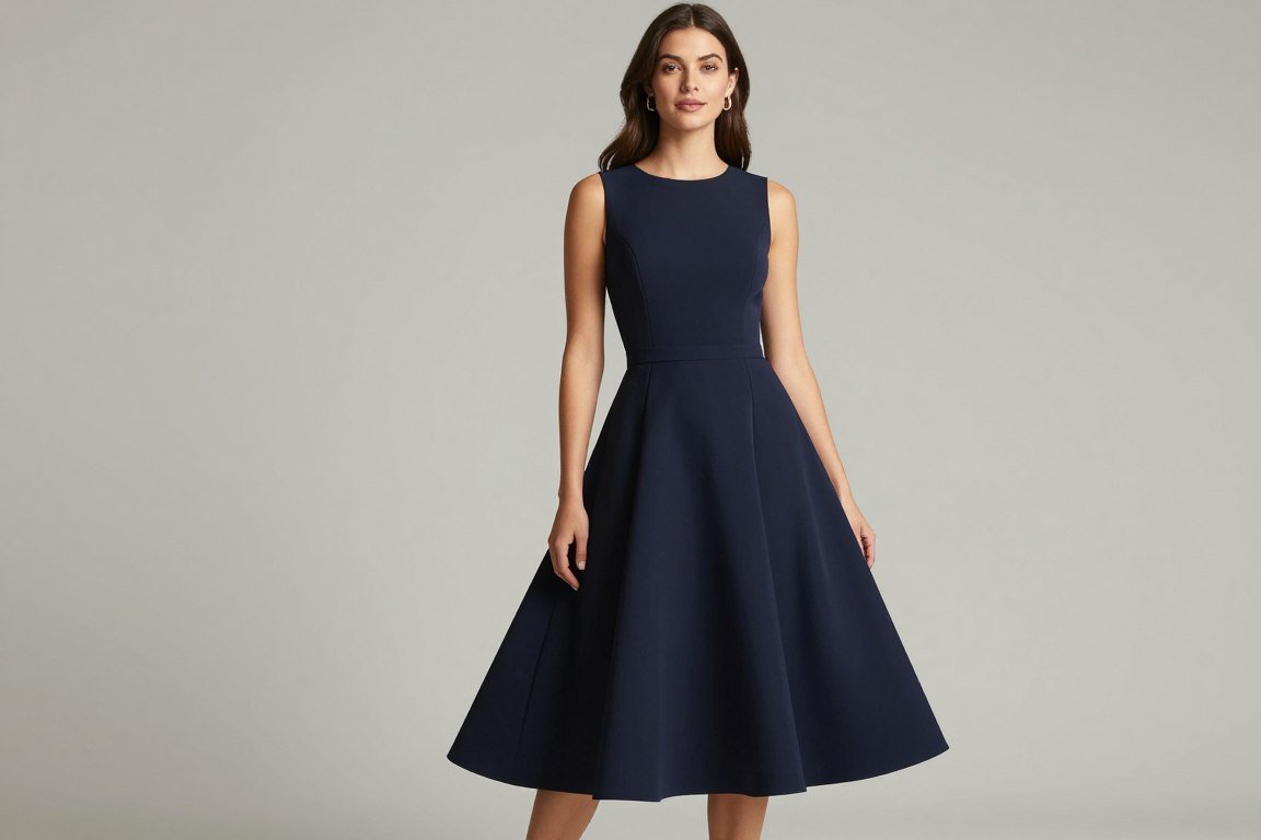 fit-and-flare mother of the bride dress flattering hourglass figures