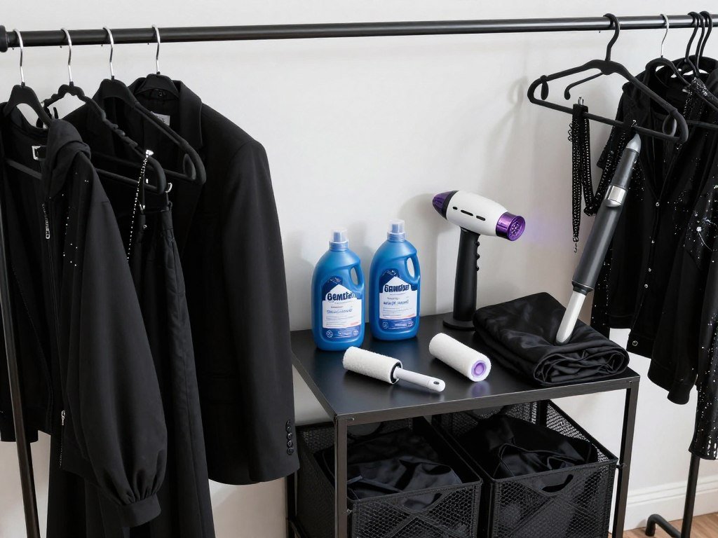 gothic clothing care and maintenance setup
