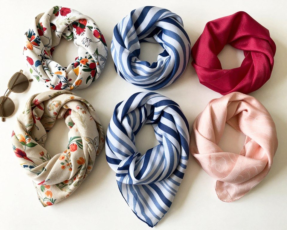 lightweight scarves in various prints