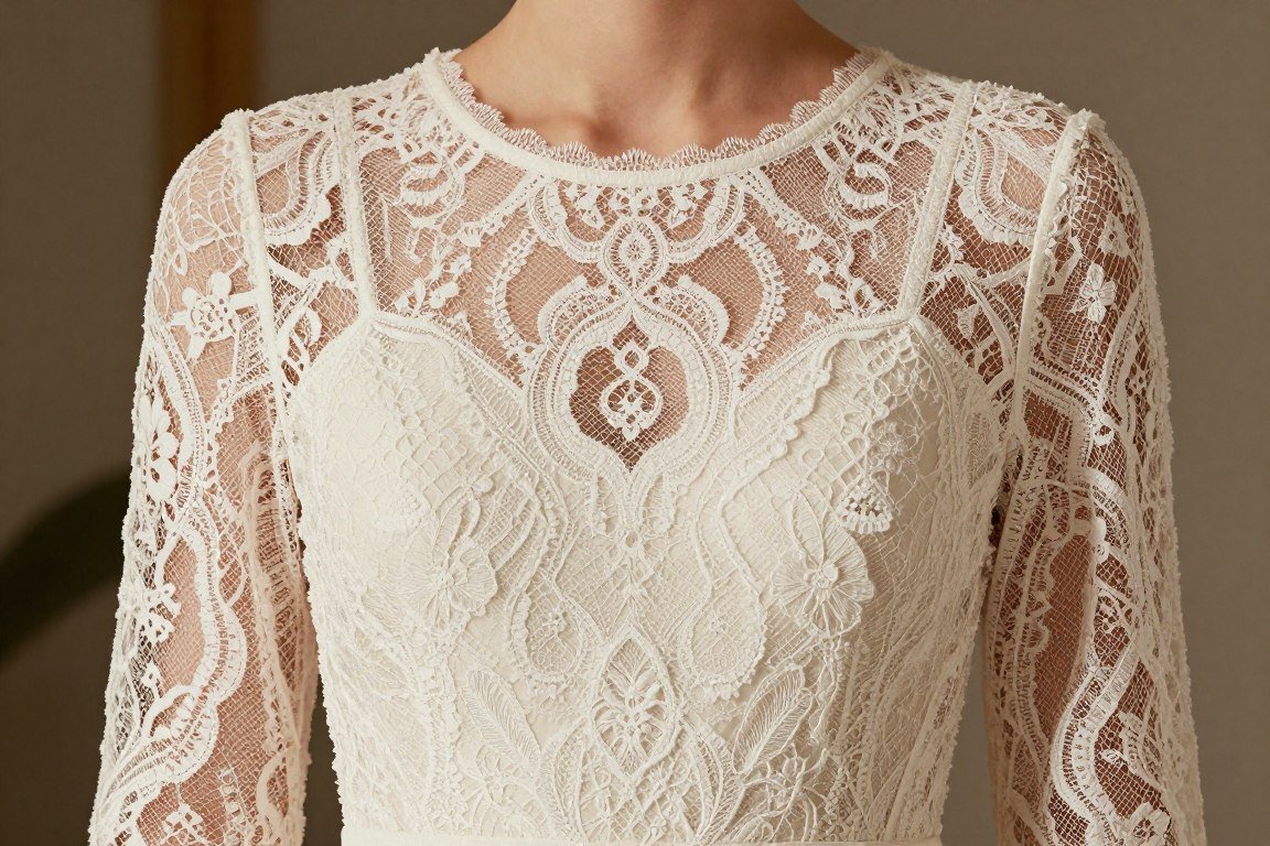 romantic lace overlay mother of the bride dress with delicate details