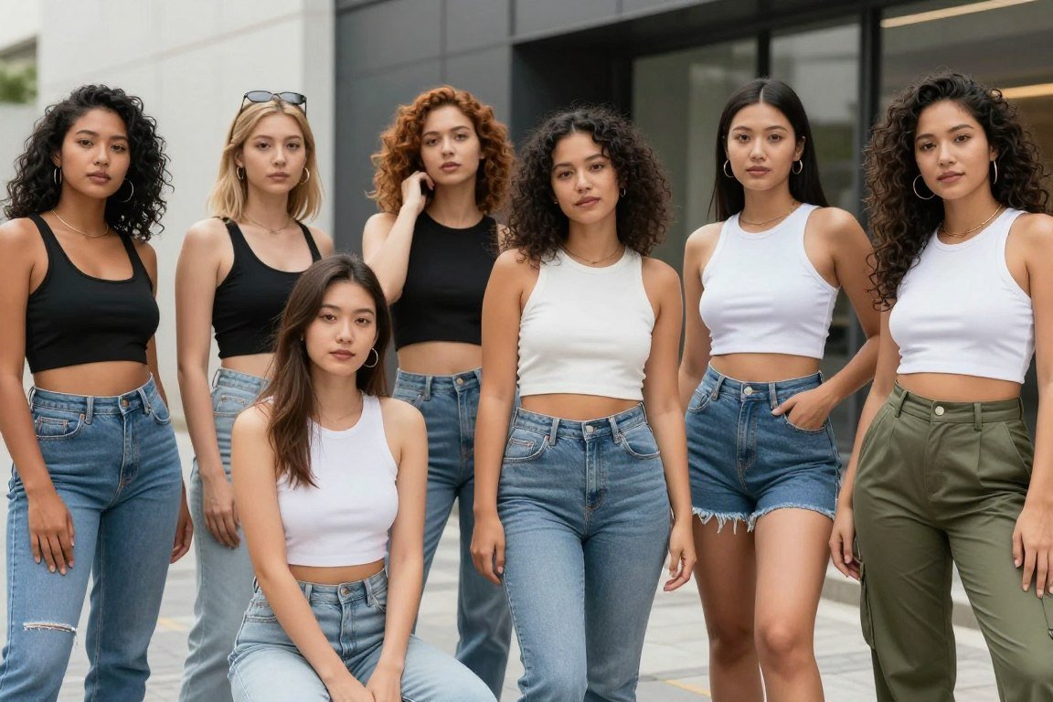 woman expressing confidence in baddie outfit